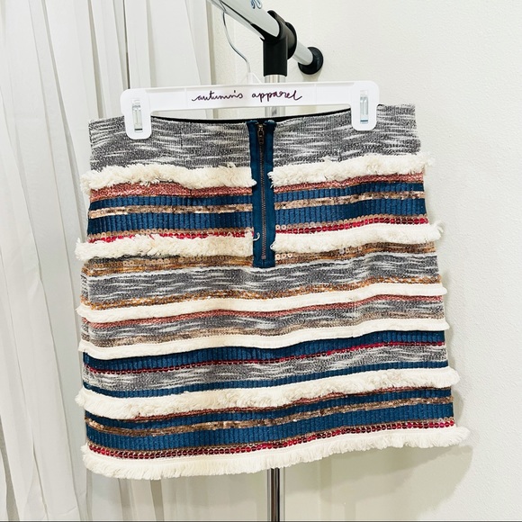 Anthropologie Moulinette Soeurs Erine Fringe Beaded Skirt - Picture 5 of 8